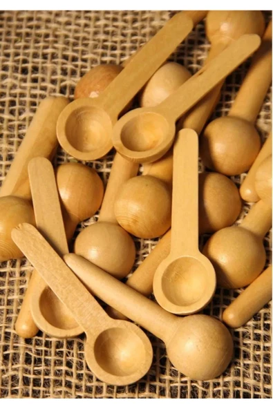 Doğal 6 Lı Bambu Ölçü Kaşığı Baharat Kaşığı ürün görseli 1