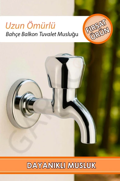 Dayanıklı Bahçe - Balkon - Tuvalet Musluğu Su Tasarrufu Sağlayan Uzun Ömürlü Uzun Musluk ürün görseli 1