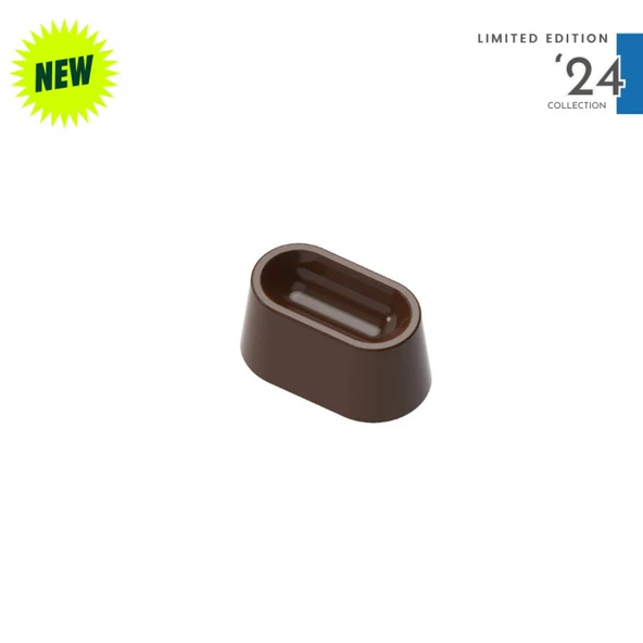 Polikarbon Oval Pralin Çikolata Kalıbı 14.5 gr | Cm-4064 ürün görseli 1