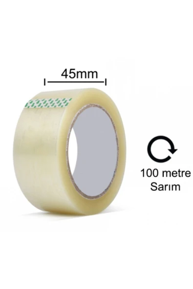 Şeffaf Koli Bandı 45 Mm X 100 Metre (yüksek Yapıştırma Kaliteli B ürün görseli 1