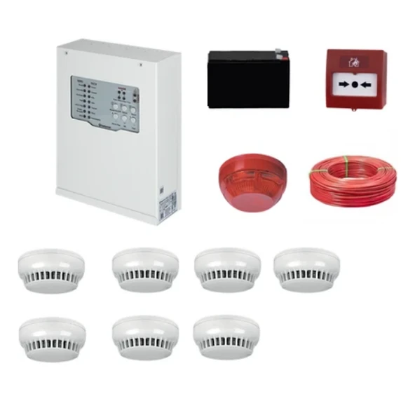 Teknim TFP-31227KD Konvansiyonel Sistem Yangın Alarm Seti 7 Li Kablo Dahil ürün görseli 1