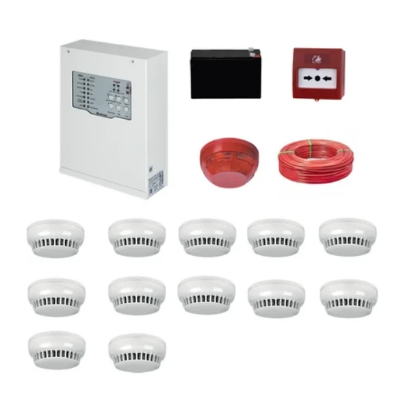 Teknim TFP-312312KD Konvansiyonel Sistem Yangın Alarm Seti 12 li Kablo Dahil ürün görseli 1