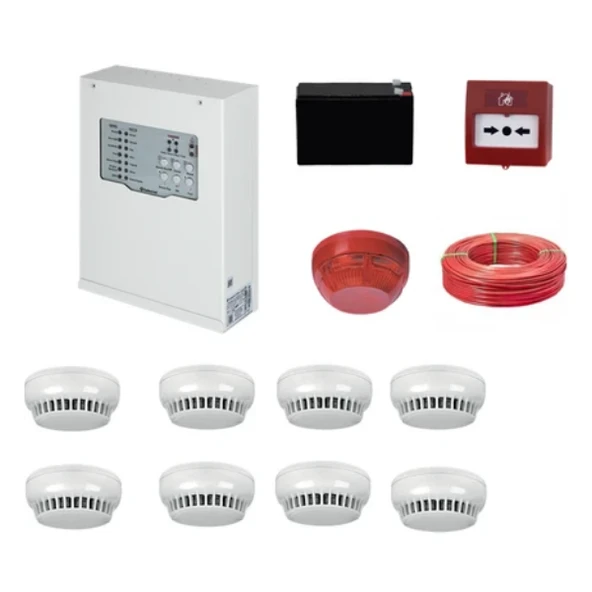 Teknim TFP-31228KD Konvansiyonel Sistem Yangın Alarm Seti 8 Li Kablo Dahil ürün görseli 1