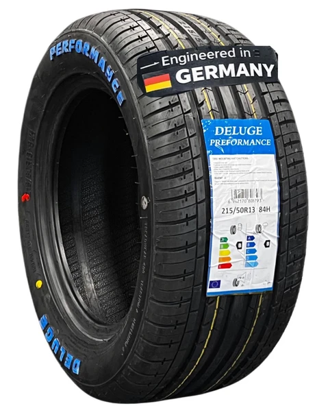 215/50R13 84H DELUGE PERFORMANCE (BEYAZ YAZILI) (Engineered In Germany) ürün görseli 1