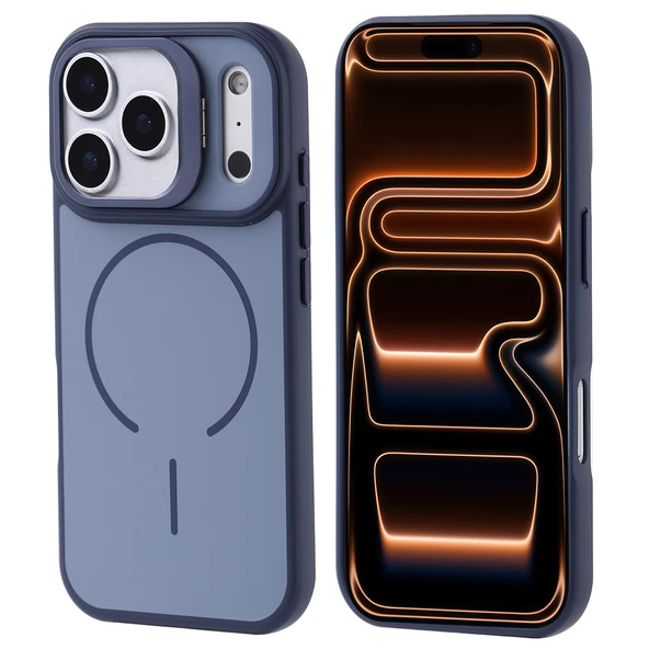 Apple iPhone 17 Pro Kılıf M-safe Şarj Özellikli Kamera Standlı Zr-Notron ürün görseli 1
