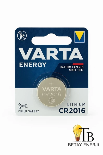 Varta CR2016 Lithium 3V ince düğme pil ürün görseli 1