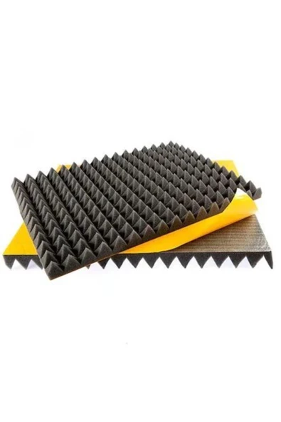 Ses Yalıtımı Akustik Piramit Süngeri Kendinden Yapışkanlı 40mm 50x50 90 Adet ürün görseli 1