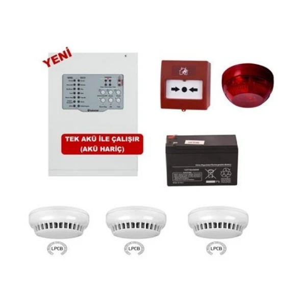 Teknim TFP-31223 Konvansiyonel Sistem Yangın Alarm Seti 3 Lü ürün görseli 1