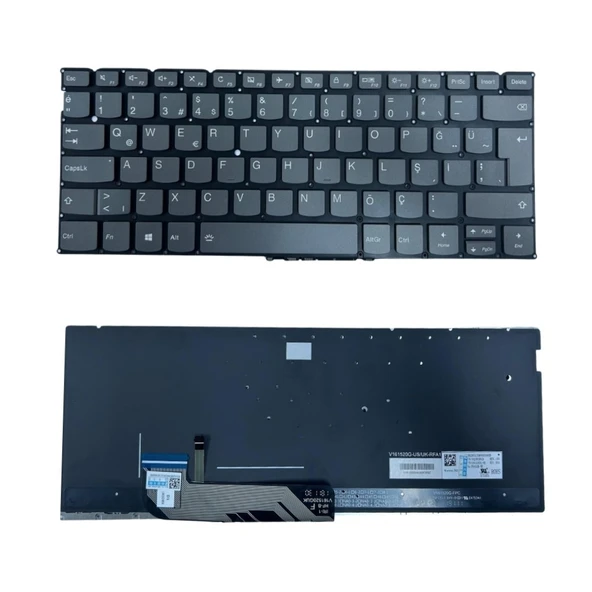 Lenovo PD4SXB, PD4SXB-TR, PD4SXB-TUR Notebook Klavye Füme TR Işıklı ürün görseli 1