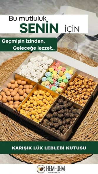 Hediyelik Karışık Lüx Leblebi Kutusu 500 gr -02 ürün görseli 1