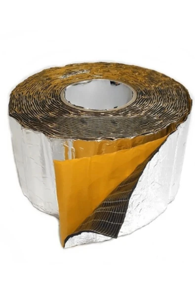 Araç Oto Ses Isı Yalıtım Bandı 3mm x 10cm x 5metre Alüminyum Folyolu Kauçuk Bant Izolasyon Malzemesi ürün görseli 1