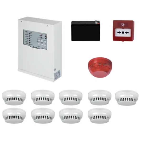 Teknim TFP-31229KD Konvansiyonel Sistem Yangın Alarm Seti 9 Lu Kablo Dahil ürün görseli 1