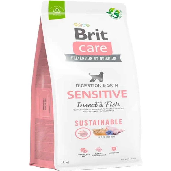 Brit Care Sensitive Digeston & Skin Adult Balıklı Larva Proteinli Yetişkin Köpek Maması 12kg ürün görseli 1