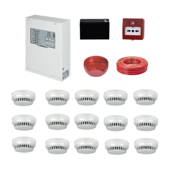 Teknim TFP-312315KD Konvansiyonel Sistem Yangın Alarm Seti 15 Li Kablo Dahil ürün görseli 1