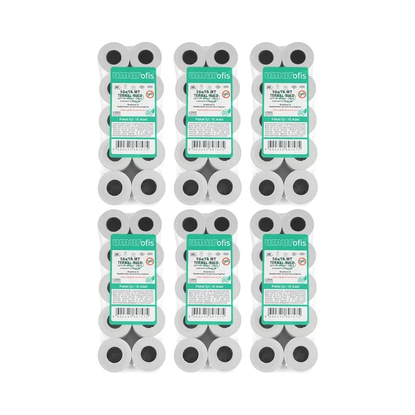 56X16 16 mt Termal Rulo Poşetli 48 gr 60 Rulo - Resim 5