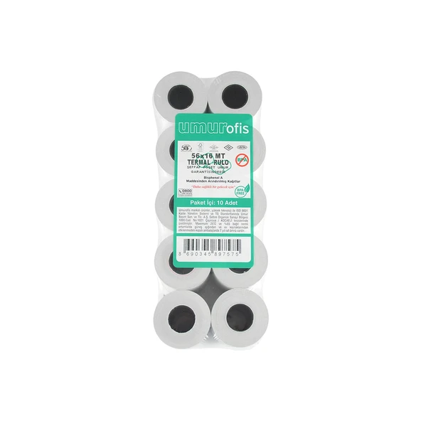 56X16 16 mt Termal Rulo Poşetli 48 gr 60 Rulo - Resim 4