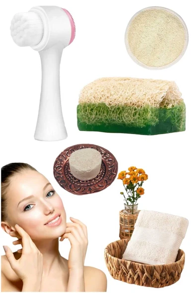 5'li Set Ölü Deri Akne Leke Sivilce Arındırıcı Gerdirme Beyazlatıcı Peeling Doğal Cilt Yüz Bakım ürün görseli 1