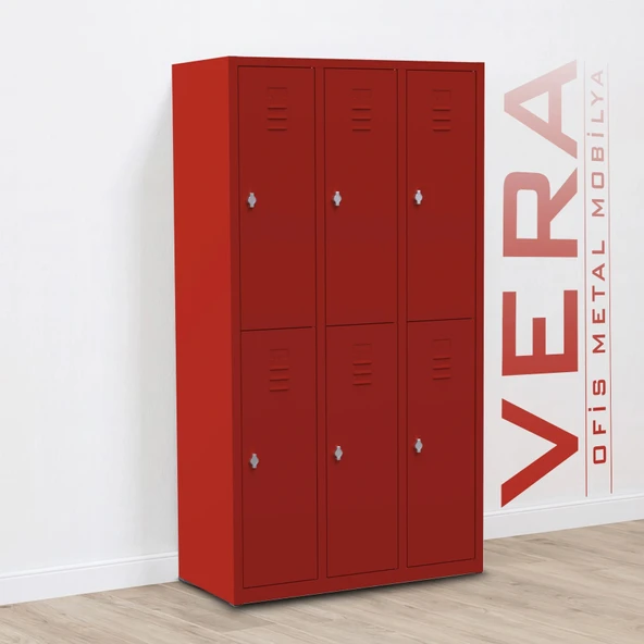 Metal Soyunma Dolabı 6 Kişilik İşçi Soyunma Dolabı ürün görseli 1