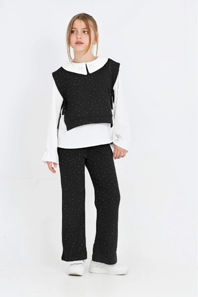 Kız Çocuk 3'lü Takım (Pantolon+Yelek+Bluz) 12429 ürün görseli 1