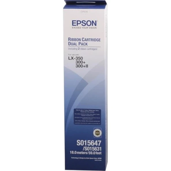 Epson S015647Ba Lx-300-350 2'Li Paket Şerit ürün görseli 1