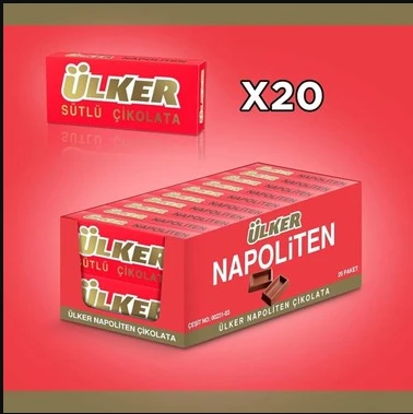 Ülker Napoliten Sütlü Çikolata 33 gr 20'li ürün görseli 1