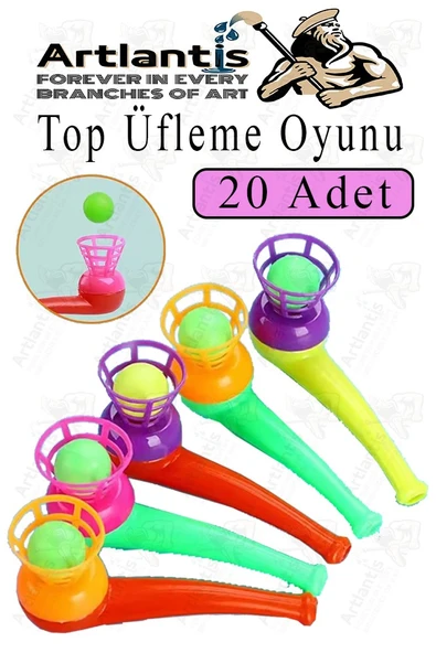 Top Üfleme Oyunu 20 Adet Saksafon Üfleme Nefes Oyuncağı Üfleme Düdüğü Oyuncak Karne Sınıf Çocuk Hediye ürün görseli 1