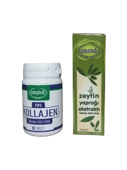 Ersağ Zeytin Yaprağı Ekstraktı 30 ml ve Kollajen 60 Tablet ürün görseli 1