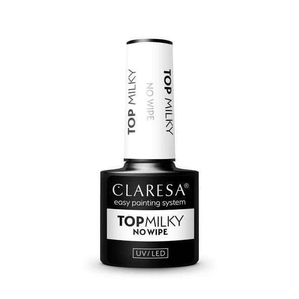 Claresa Top Milky Yarı Şeffaf Süt Beyaz Top Coat Yapışkan Katsız 5gr ürün görseli 1