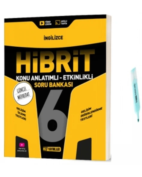 6.Sınıf HİBRİT İngilizce Konu Anlatımlı Etkinlikli Soru Bankası (Yeni Müfredat) ürün görseli 1