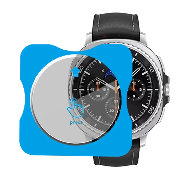 Samsung Watch 8 47mm Uyumlu Kolay Takılabilir Takma Aparatlı Temperli Cam Ekran Koruyucu ürün görseli 1