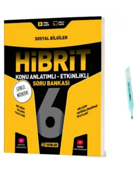 6.Sınıf HİBRİT Sosyal Konu Anlatımlı Etkinlikli Soru Bankası (Yeni Müfredat) ürün görseli 1