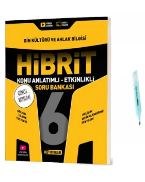 6.Sınıf HİBRİT Din Kültürü Konu Anlatımlı Etkinlikli Soru Bankası (Yeni Müfredat) ürün görseli 1
