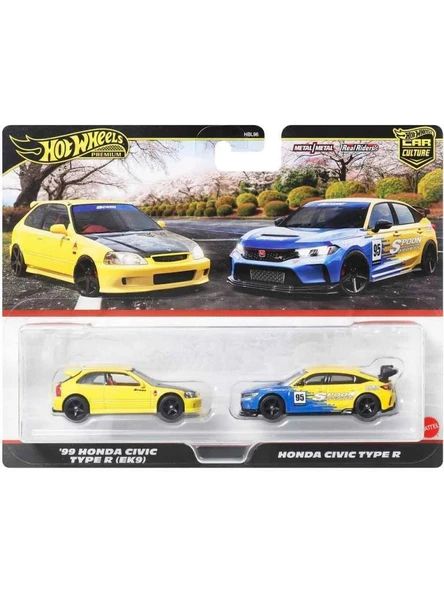 Hot Wheels Premium Car Culture 2'li 99 Honda Cıvıc Type R (Ek 9) & Honda Cıvıc Type R HBL96 JBL00 ürün görseli 1