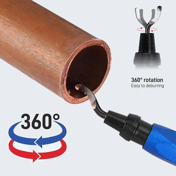 WORKPRO WP309010 Profesyonel Çapak Temizleme Kalemi + 3 Parça Bıçak - Resim 4