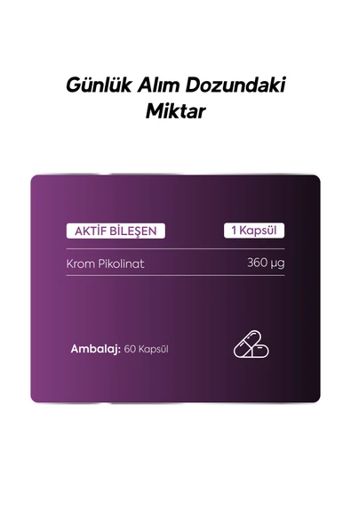Krom Pikolinat 60 Kapsül - Resim 6