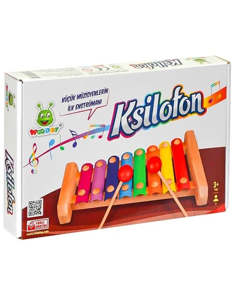 Woodoy Renkli Ahşap Ksilofon KR 123 ürün görseli 1