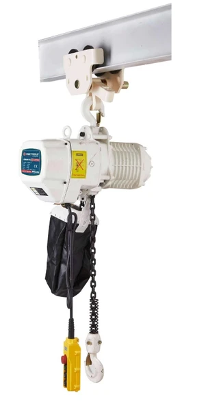 CMC 5 TON 2 HAREKETLİ ELEKTRİKLİ ÇİFT ZİNCİRLİ CARASKAL VİNÇ ürün görseli 1