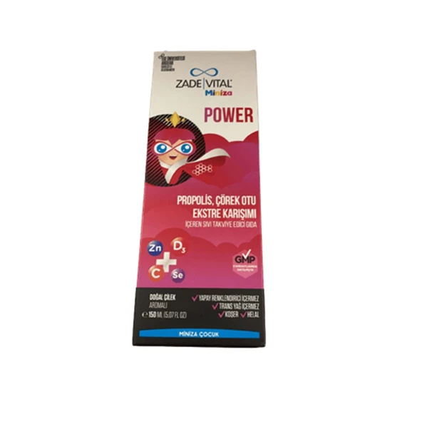 Miniza Power Propolis Çörek Otu Karışımı (Çilek Aromalı) 150ml ürün görseli 1