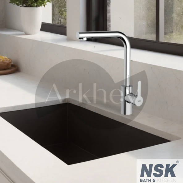NSK Mithra Döner "L" Borulu Eviye Bataryası - Krom N2066402 ürün görseli 1
