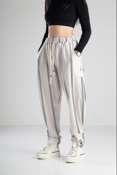 Hazer Keten Jogger Pantolon COC2140 - Resim 3