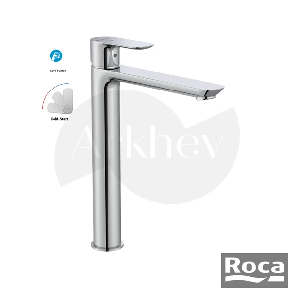 Roca Cala Yüksek Çanak Lavabo Bataryası - Krom / Cold Start A5A346EC00 ürün görseli 1
