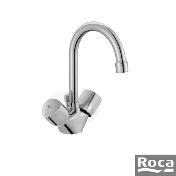 Roca Brava Kuğu Lavabo Bataryası - Krom / Sifon Kumandalı A5A368EC00 ürün görseli 1