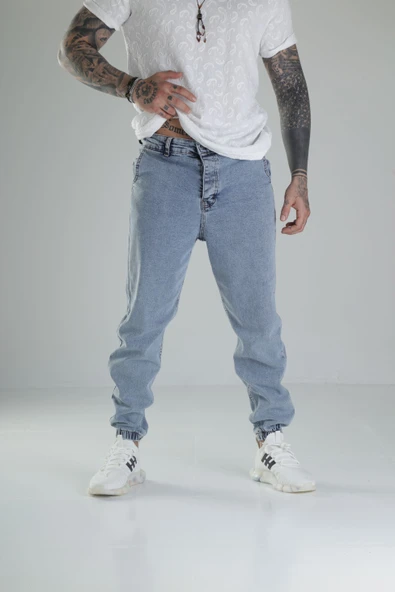 Buz Mavisi Jogger Kot Pantolon COC2472 ürün görseli 1