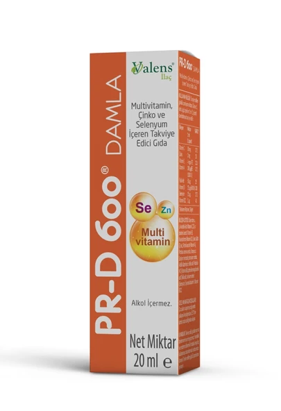 PR-D 600 Damla Multivitamin, Çinko ve Selenyum İçeren Takviye Edici Gıda 20 ml ürün görseli 1