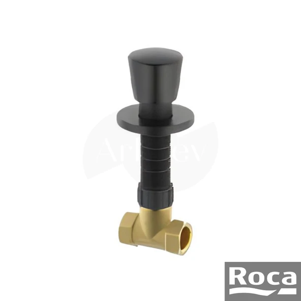 Roca Aqua Yuvarlak Stop Valf - Mat Siyah / Boy Ayarlı A5251685NB ürün görseli 1