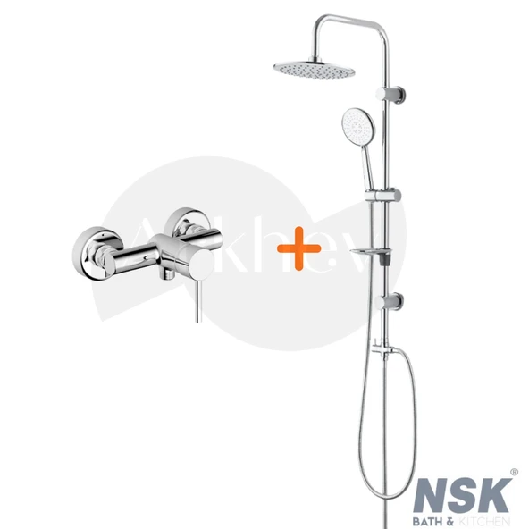 NSK Duş Sistemi ve Jika Duş Bataryası Paketi - Krom ARKHEV0033 ürün görseli 1