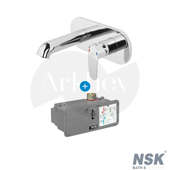 NSK Lena PLus Ankastre Lavabo Bataryası - Krom / Smartbox İç Set Sıva Altı Grubu Dahil - ARKHEV0016 ürün görseli 1