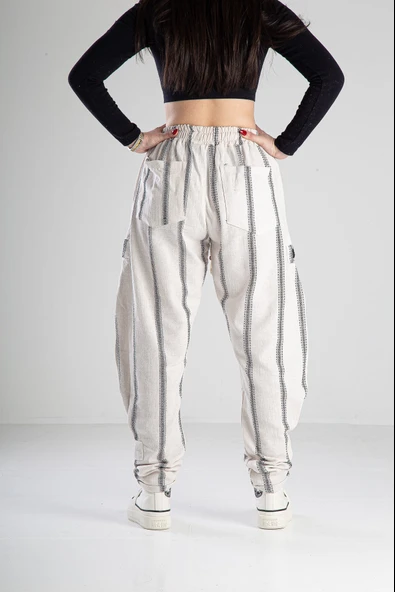 Hazer Keten Jogger Pantolon COC2140 - Resim 4