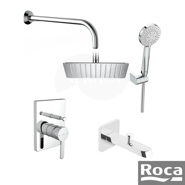 Roca Eco Ankastre Banyo Batarya Seti - Krom / İç Set Sıva Altı Grubu Dahil A5D258AC0K ürün görseli 1