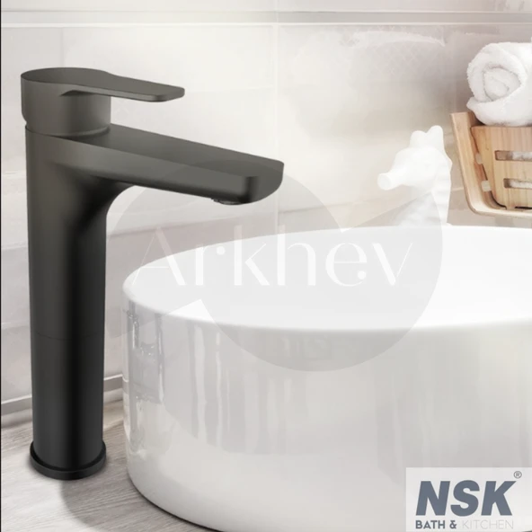 NSK Alora Pro Yüksek Çanak Lavabo Bataryası - Mat Siyah N3016429 ürün görseli 1